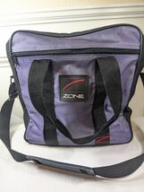 Brunswick Zone Bowling Ball Bag Purple Single Ball Bag tote black 90s-20... - $408.60 MXN