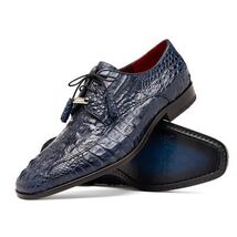Marco Di Milano genuine caiman crocodile Shoes Apricena Midnight Blue image 3