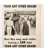 1950 Lee Work Clothes Denim Jeans Overalls Advertisement Labor Fashion D... - $559.01 MXN