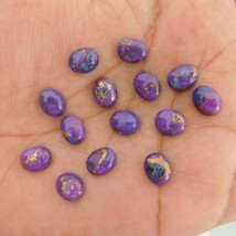4x6mm oval purple copper turquoise cabochon loose gemstone lot 20 pcs - £11.70 GBP