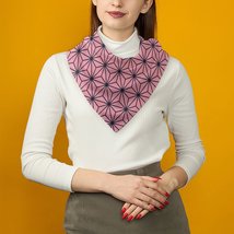 Pink Asanoha  Japanese Traditional Pattern All Over Print Scarf - $18.00+