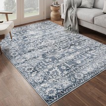 8X10 Area Rugs For Living Room, Stain Resistant Washable Rugs For, Blue, 8&#39;X10&#39; - £129.99 GBP