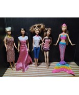 Lot of 5 Vintage-Modern Barbie &amp; Friends Dolls w/Clothing 11&quot;-12 &quot; *NO S... - £14.62 GBP