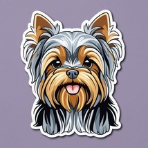 Yorkshire Terrier dog sticker, Puppy sticker, Waterproof vinyl sticker, UV resis - £2.38 GBP