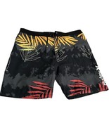 Hurley Board Shorts Mens 36 Black Surf Beach Spellout Logo Drawstring Hi... - $26.60