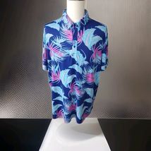 Birdie Bound Golf Polo Shirt Short Sleeve Hawaiian Performance Men's 2XL - $24.74