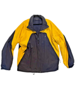 nautica reversible fleece lined yellow and black hooded parka men&#39;s 2XL - $53.20