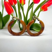Vintage Lucite Hoop Earrings - $11.97