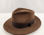Biltmore Brown Fedora Panama Hat Mens 7 1/2 Fur Felt Canada - £30.93 GBP