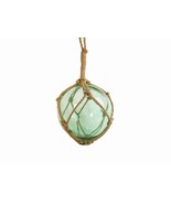 Seafoam Green Japanese Glass Ball Fishing Float With Brown Netting Decor... - €110,68 EUR