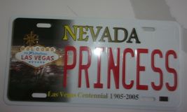 NEW Las Vegas Nevada Centennial License Plate PRINCESS FULL SIZE RAISED ... - $29.69