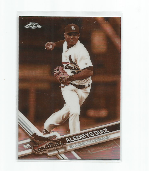Primary image for ALEDMYS DIAZ (St. Louis Cardinals) 2018 TOPPS CHROME SEPIA REFRACTOR CARD #88
