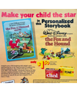 1981 Walt Disney Fox &amp; The Hound Book Advertisement Vintage Dial Soap DW... - $454.76 MXN