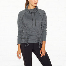 NWT Womens Lucy Activewear M Top Dark Gray Green Sleeves Pullover Cowl N... - $137.61