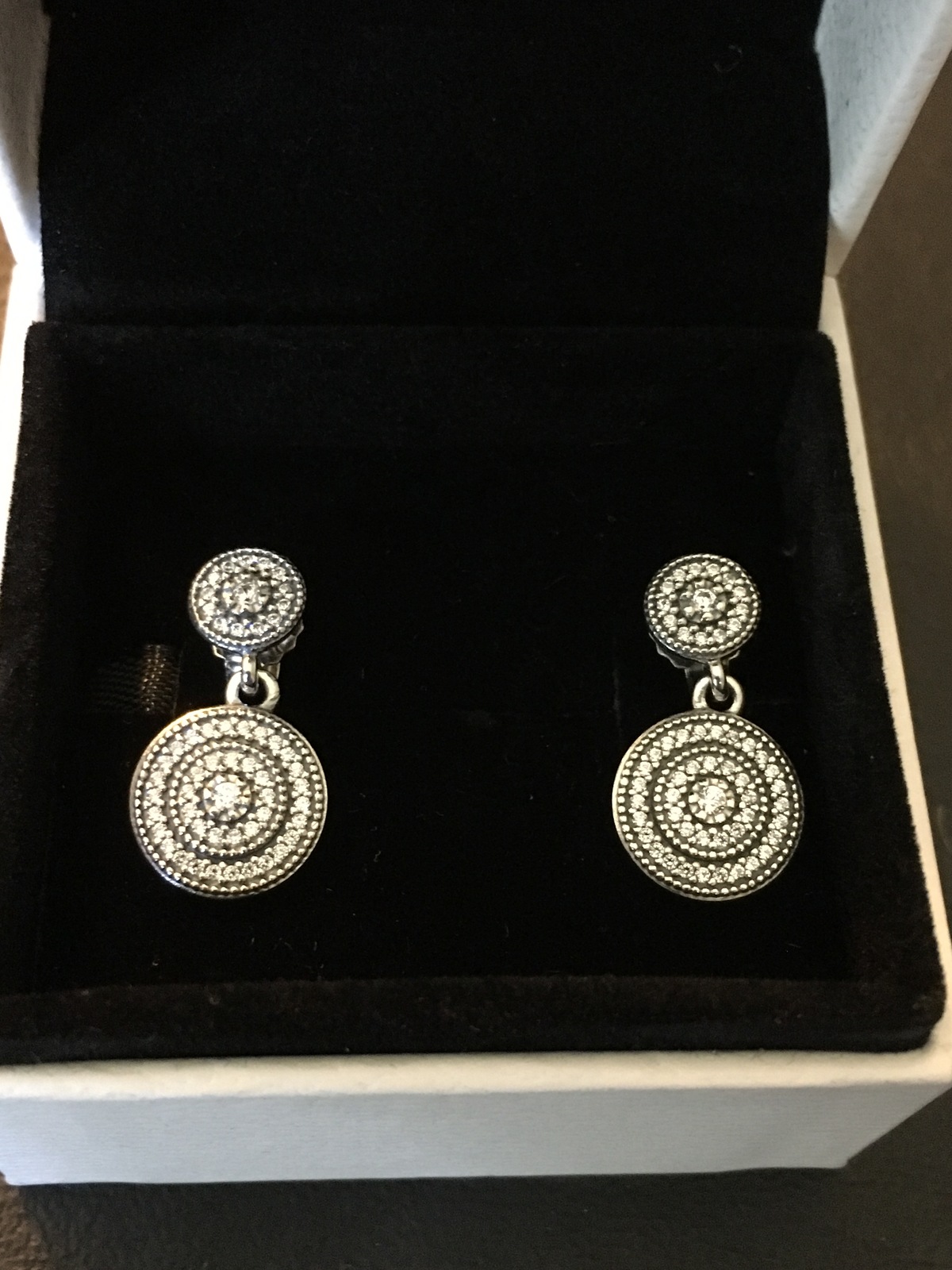 Genuine Pandora Sterling Silver Radiant Elegance earrings 290688CZ  *New*