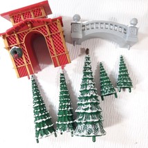 Mr Christmas Holiday Skaters Pond Replacement Parts Pagoda Gazebo Bridge Trees - £17.30 GBP