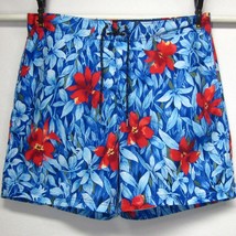 Nautica Hibiscus Floral Mesh Lined Polyester Swim Trunks Shorts Men&#39;s Sz Xl - £16.18 GBP