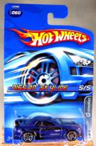 2006 Hot Wheels #60 Dropstars 5/5 NISSAN SKYLINE Dark Blue w/Chrome OH5 Spokes - £25.21 GBP