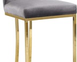 The Meridian Furniture Heidi Collection Modern | Contemporary Velvet, Grey. - $183.97