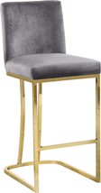 The Meridian Furniture Heidi Collection Modern | Contemporary Velvet, Grey. - £145.43 GBP