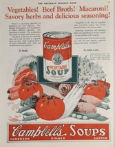 1925 Print Ad Campbell&#39;s Vegetable Soup Luncheon,Dinner,Supper - £15.76 GBP