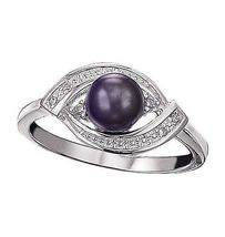 Avon Sterling Silver Freshwater Pearl Ring Size 7 - £11.95 GBP
