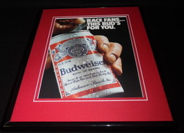 1987 Budweiser Beer / Racing Fans Framed 11x14 ORIGINAL Advertisement - £27.45 GBP
