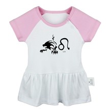 Constellation Leo Symbol Design Newborn Baby Dress Toddler 100% Cotton Clothes - £10.43 GBP