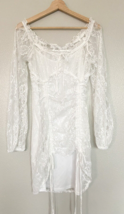 Hoss X NA-KD Womens Lace Detailed White Dress w/ Slip Size Medium - $18.23