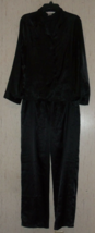 NEW WOMENS gilligan &amp; o&#39;malley sleepwear ELEGANT BLACK SATIN PAJAMA SET ... - £29.79 GBP
