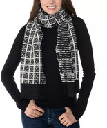 Womens Muffler Scarf Tweed Knit Black Patterned One Size INC $54 - NWT - £7.20 GBP
