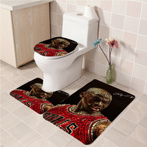 3Pcs/set Basket Ball 03 Bathroom Toilet Mat Set Anti Slip Bath Mat decor... - $33.29+