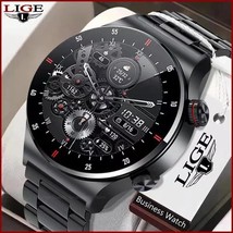 Lige Ecg+ppg Bluetooth Call Smart Watch Men 2022 Sports Bracelet Nfc Waterproof - £28.46 GBP+