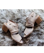 Ron White Anastasia Whipstitch Buckle Stacked Block Heel Sandals 36 - $135.40 CAD