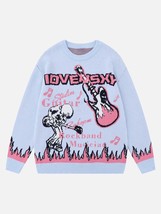 Rock Anime Flame Crew Neck Sweater - $39.99