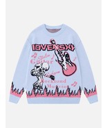 Rock Anime Flame Crew Neck Sweater - $56.12 CAD