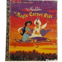 Little Golden Book Disney Aladdin The Magic Carpet Ride 1993 Hardcover Vintage - $5.87