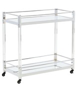 Chaseton - Clear / Silver Finish - Bar Cart - $225.00