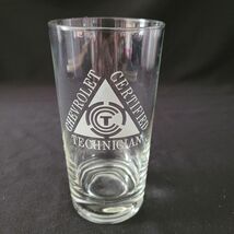 Vintage 1970's Chevrolet Certified Technician Clear Highball Tumbler Glass - $7.65