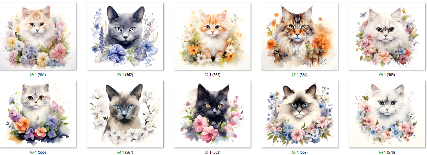 Cat & Dog Sublimation Ready To Press Transfer Prints Bundle Of 10 Transfer Desig Item image 2