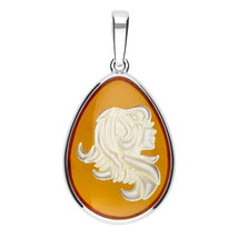 Jewelry of Venus fire  Pendant of Goddess Artemis Baltic amber silver pendant Vi - £556.24 GBP