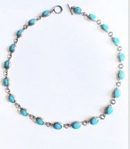 Turquoise Riviere Antique Turquoise Sterling native American Style Necklace - £1,289.82 GBP