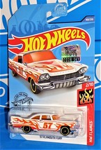 Hot Wheels 2020 Factory Set HW Flames #168 &#39;57 Plymouth Fury White w/ ST8s - £3.10 GBP