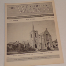 THE LUTHERAN WITNESS 4/24/1945 EVANGELICAL LUTHERAN SYNOD  Milwaukee Wi - £14.92 GBP