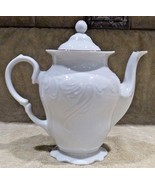 White Scallop Gold Trim Teapot Tea Pot w/ Lid RARE! Free Shipping - $60.79 CAD