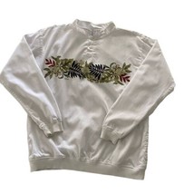 Crazy Shirts Medium White Maui Floral Print Pullover Lightweight Henley - £23.37 GBP