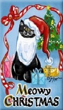 Meowy Christmas - Cat Fridge Magnet #1 - £14.34 GBP