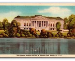 Delaware Park Building Buffalo New New York NY UNP Linen Postcard S25 - $2.92