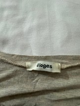 Eloges Women’s Tan & Green 3/4 Sleeve Blouse Top Size Large Made In USA image 3