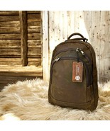 Handmade Brown Suede Leather Backpack: Unisex Laptop Rucksack - $5,391.78 MXN